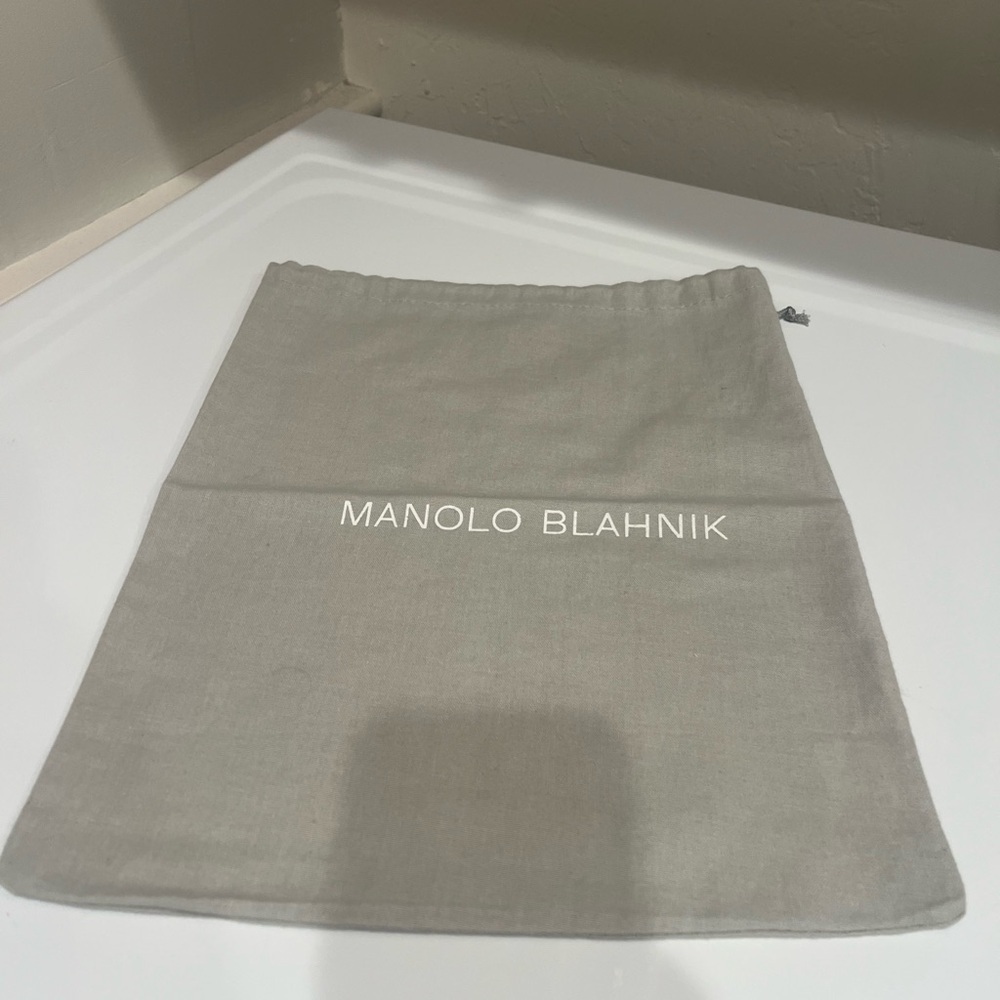Manolo Blahnik Light Gray Shoe Bag